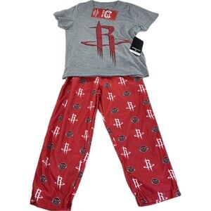 NBA Kids Size 4 Ultra Game Sleep Wear Houston Rockets Pajama Pants and Top
